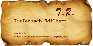 Tiefenbach Róbert névjegykártya